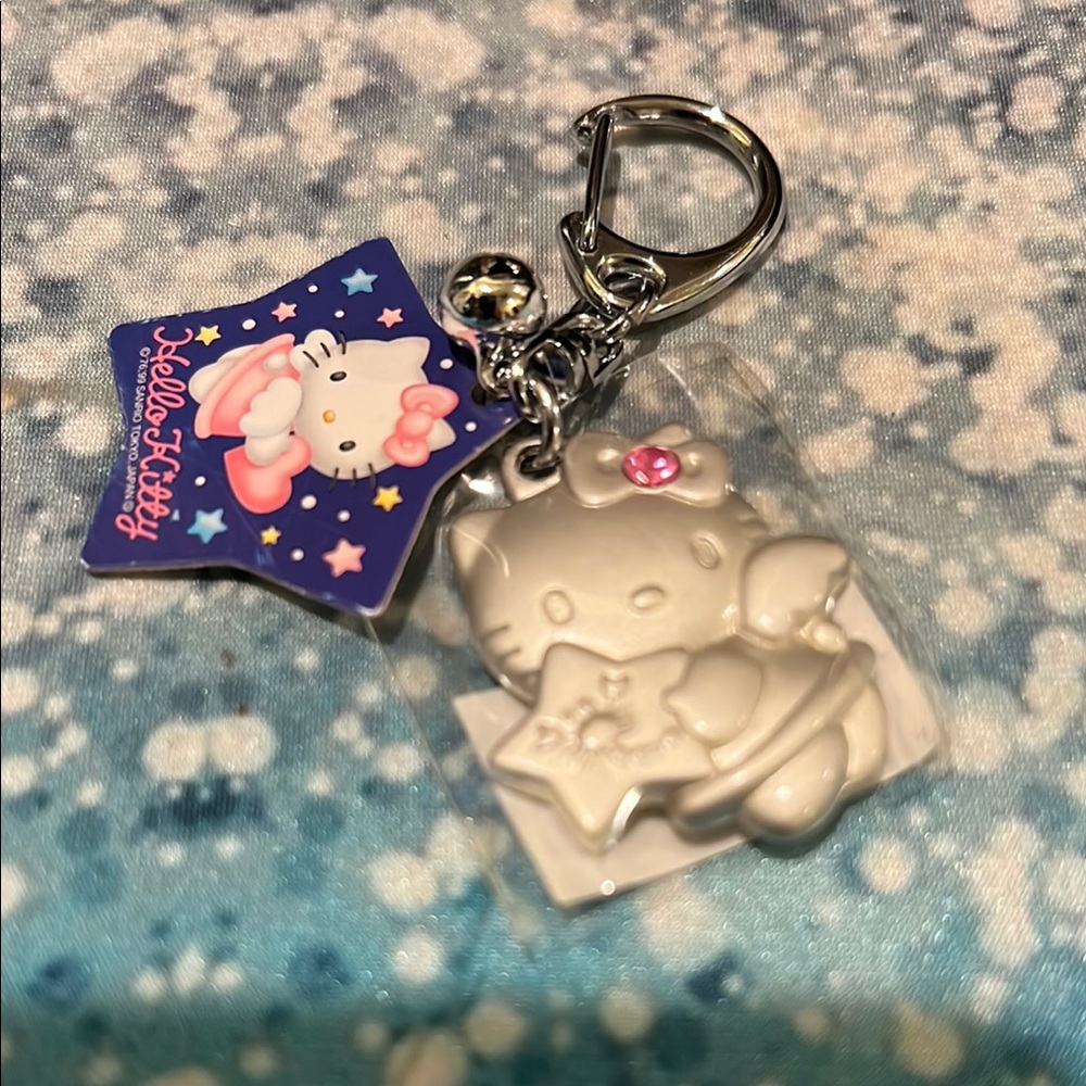 Hello Kitty Silver and Pink Constellation Keychain